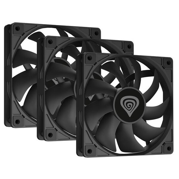 Ventilátor Genesis OXAL 120, 3-Pack černý

