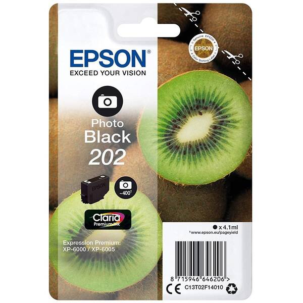 Inkoustová náplň Epson 202, 400 stran - foto černá 

