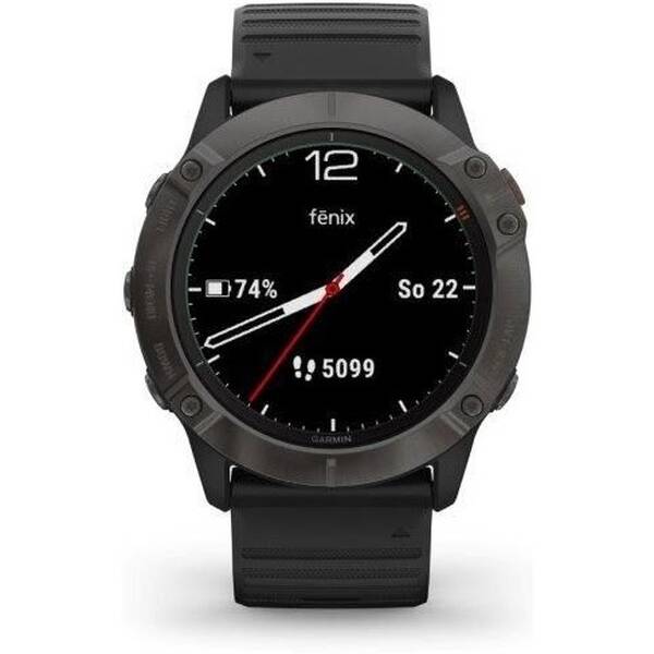 Chytré hodinky Garmin fenix 6X PRO Solar (MAP/Music) černé/titanium

