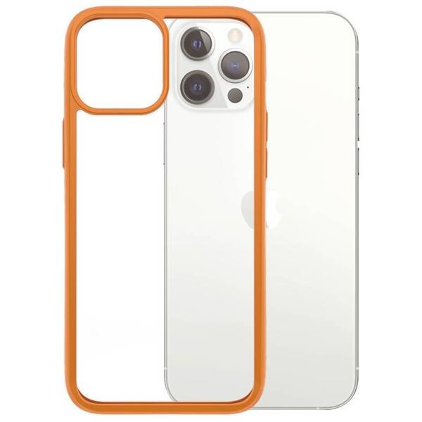 Kryt na mobil PanzerGlass ClearCase Antibacterial na Apple iPhone 12 Pro Max oranžový

