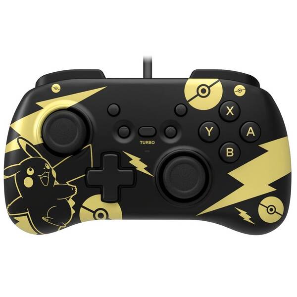 Gamepad HORI HORIPAD Mini pro Nintendo Switch - Pikachu Black & Gold 

