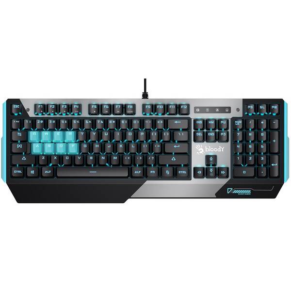 Klávesnice A4Tech Bloody B865, USB, CZ černá/šedá

