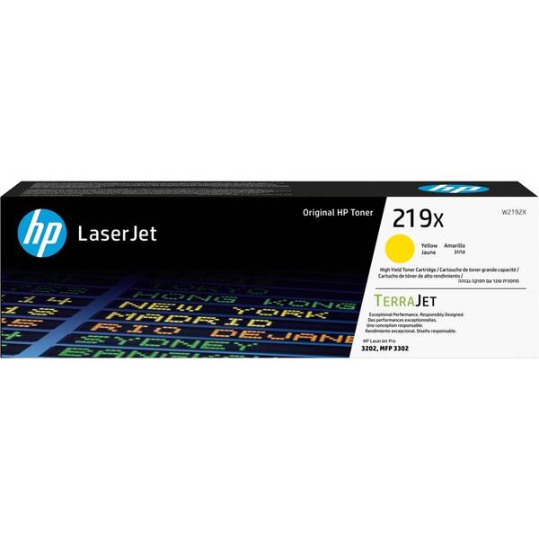 Toner HP 219X, 2500 stran žlutá barva
