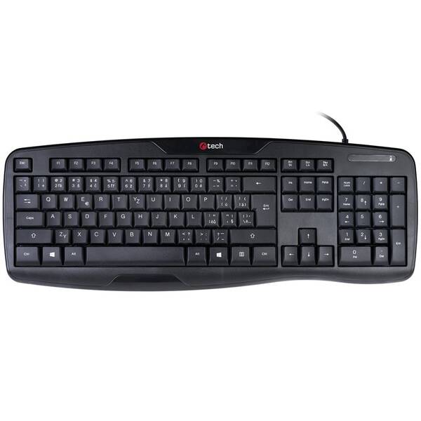 Klávesnice C-Tech Ergo KB-107, CZ/SK Layout černá

