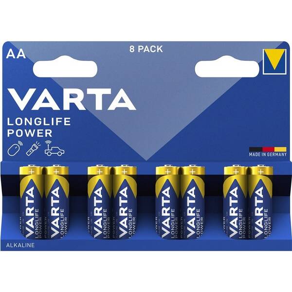 Baterie alkalická Varta AA, LR06, blistr 8ks 

