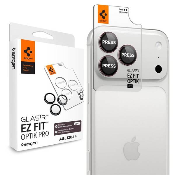 Tvrzené sklo Spigen tR EZ Fit Optik Pro na Apple iPhone 18 Pro Max/18 Pro (2 ks) vínové

