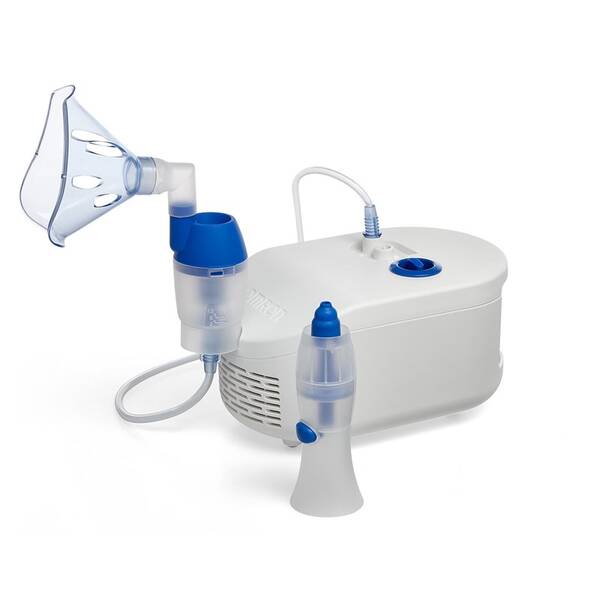 Inhalátor kompresorový OMRON C102 Total + nosní sprcha bílá barva
