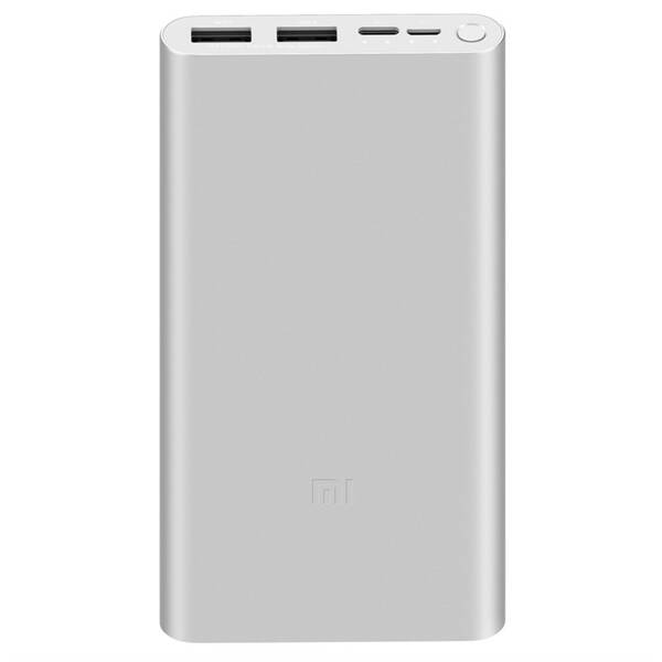 Powerbanka Xiaomi Mi 3 18W Fast Charge 10 000 mAh, USB-C stříbrná

