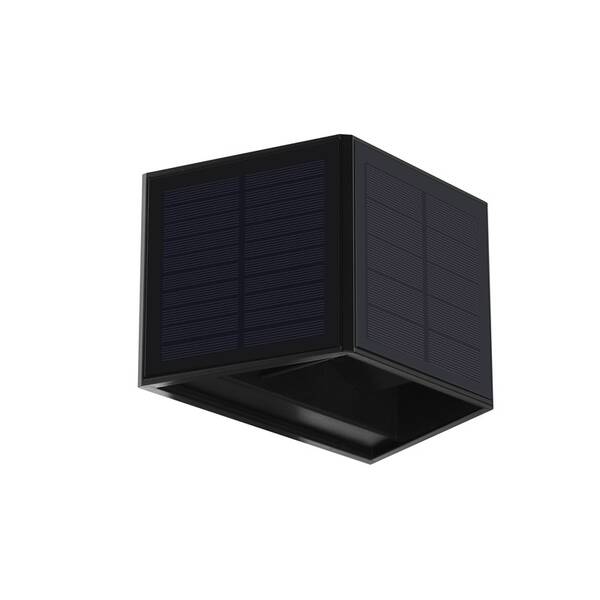 Nástěnné svítidlo IMMAX WALL-3, solární, se světelným čidlem, 2 W černé

