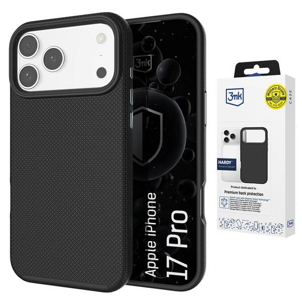 Kryt na mobil 3mk HARDY Shockproof MagCase na Apple iPhone 17 Pro černý

