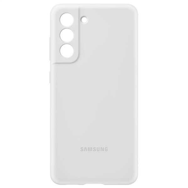 Kryt na mobil Samsung Silicone Cover na Galaxy S21 FE bílý


