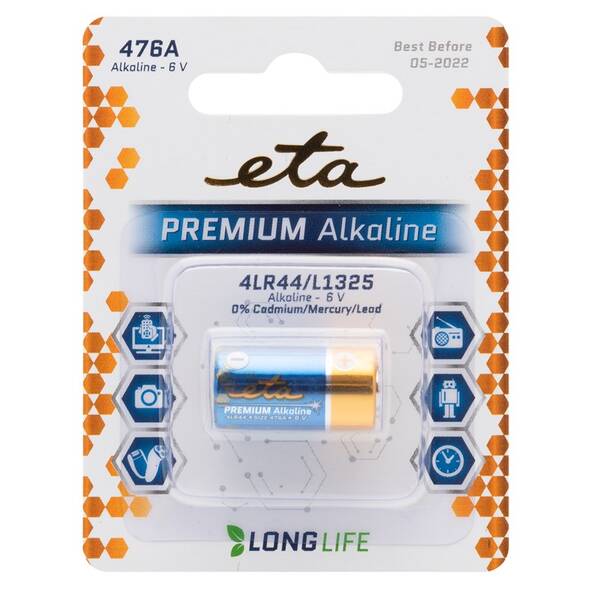 Baterie alkalická ETA 476A, blistr 1ks 

