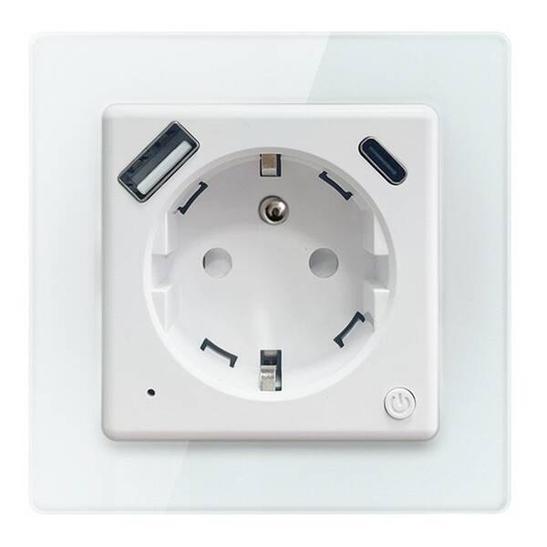 Chytrá zásuvka IMMAX NEO SMART Nexa (typ E), 16A, 1x USB, 1x USB-C, PD 20W, Wi-Fi bílá

