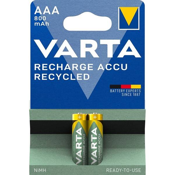 Baterie nabíjecí Varta HR03, AAA, 800mAh, Ni-MH, blistr 2ks 

