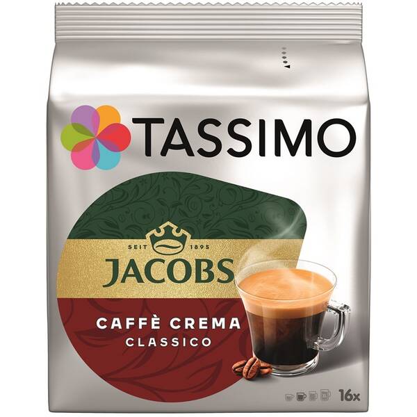 Kapsle pro espressa Tassimo Jacobs Krönung Café Crema 112 g (16 ks) 

