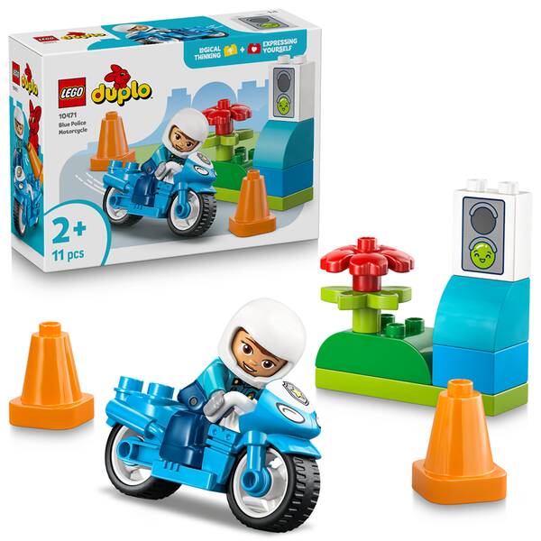Stavebnice LEGO® DUPLO® 10471 Modrá policejní motorka 

