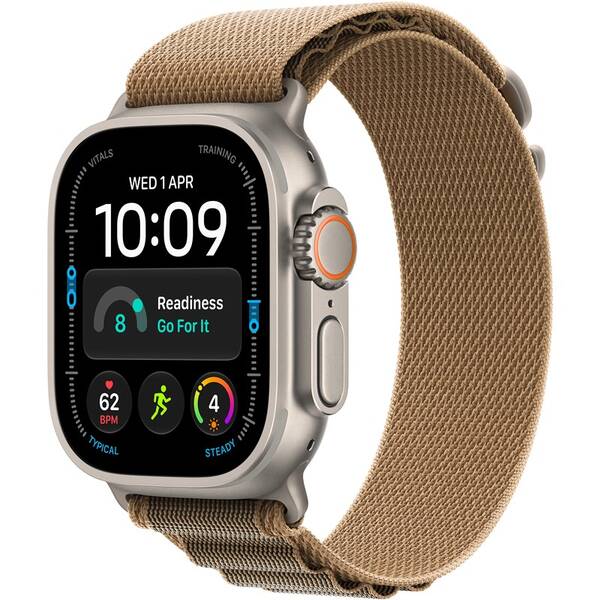 Chytré hodinky Apple GPS + Cellular 49 mm přírodní titan, pouštní alpský tah - M 

