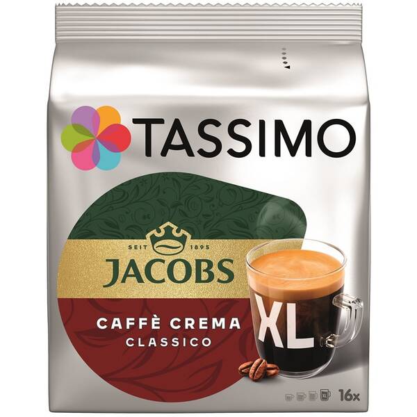 Kapsle pro espressa Tassimo Jacobs Café Crema XL (16 ks) 

