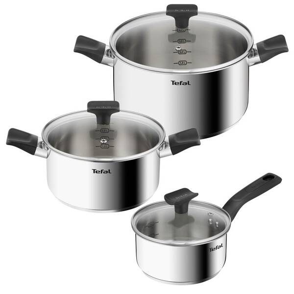 Sada nádobí Tefal B925S655, 6 ks nerez

