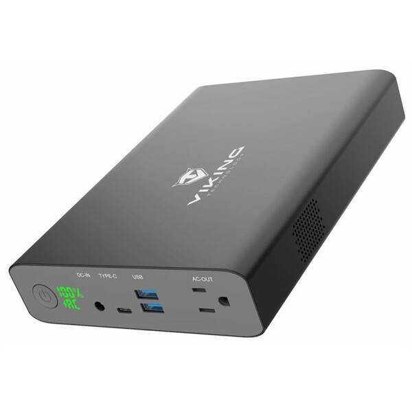 Powerbanka Viking NF130W, 64000 mAh s výstupem 220 V černá

