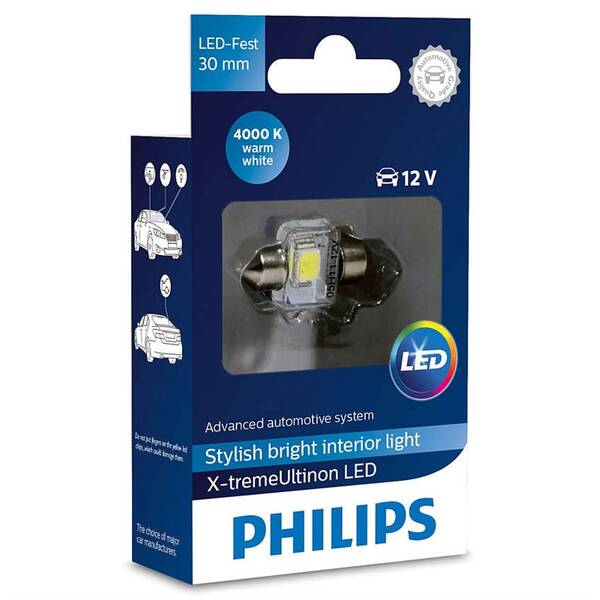 Autožárovka Philips X-tremeUltinon LED C5W, 30mm, 4000K, 1ks 

