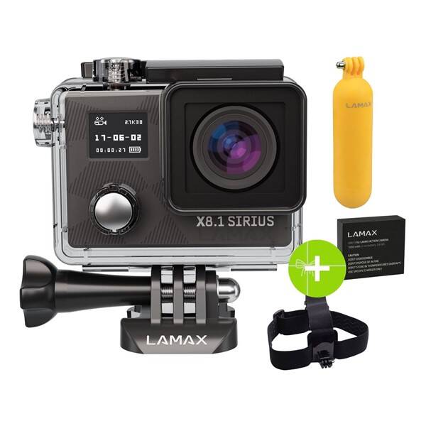 Outdoorová kamera LAMAX X8.1 Sirius + dárek, černá


