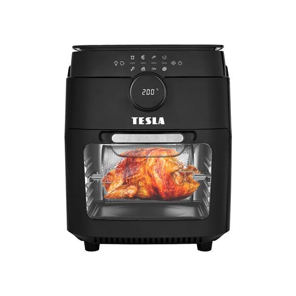 Fritéza horkovzdušná Tesla AirCook & Grill QG700 BLK, multifunkční černá barva
