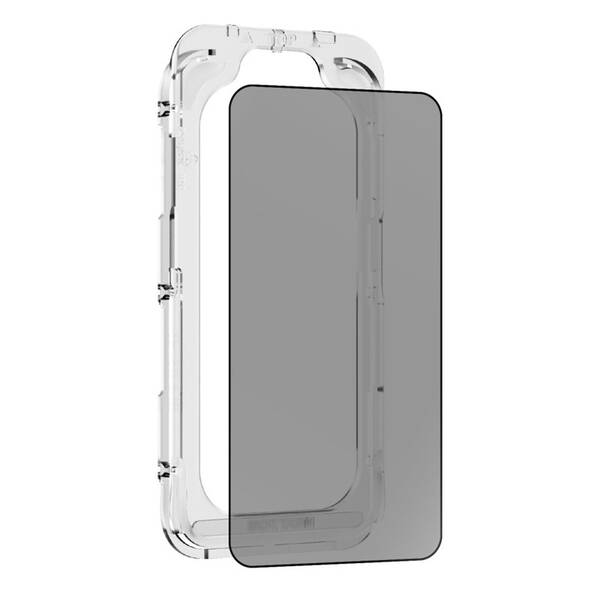 Tvrzené sklo Mobile Origin EasyGlass Privacy na iPhone 15/iPhone 16, s aplikátorem průhledné

