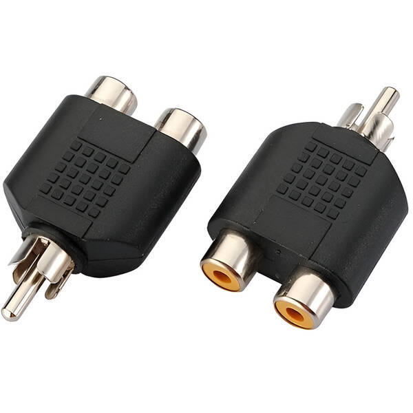 Redukce AQ 1x RCA (cinch) samec - 2x RCA (cinch) samice 

