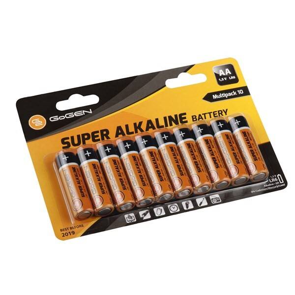 Baterie alkalická GoGEN AA, LR06, blistr 10 ks 

