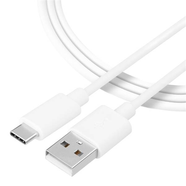 Kabel Tactical Smooth Thread USB-A/USB-C, 0,3 m bílý

