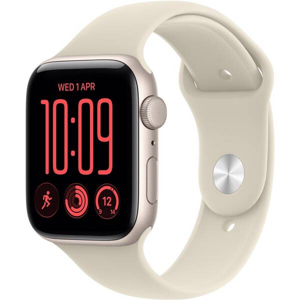 Chytré hodinky Apple GPS 40 mm hvězdně bílý hliník, pískový sportovní řemínek - S/M 

