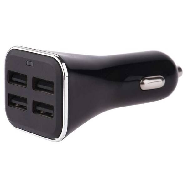 Adaptér do auta EMOS 4x USB, 6,8A (34W) max. černý

