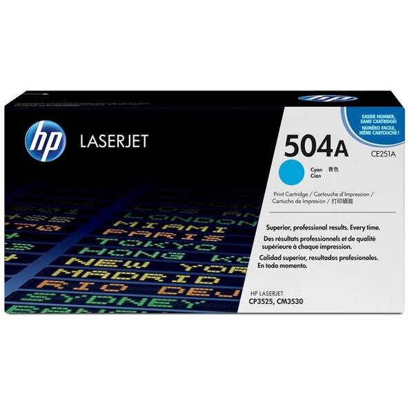 Toner HP 504A, 7 000 stran azurový

