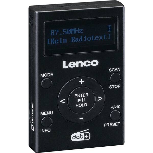 Radiopřijímač s DAB+ Lenco PDR-011 černý

