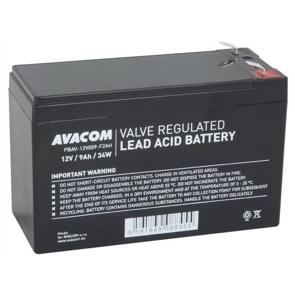 Olověný akumulátor Avacom 12V 9Ah F2 HighRate 

