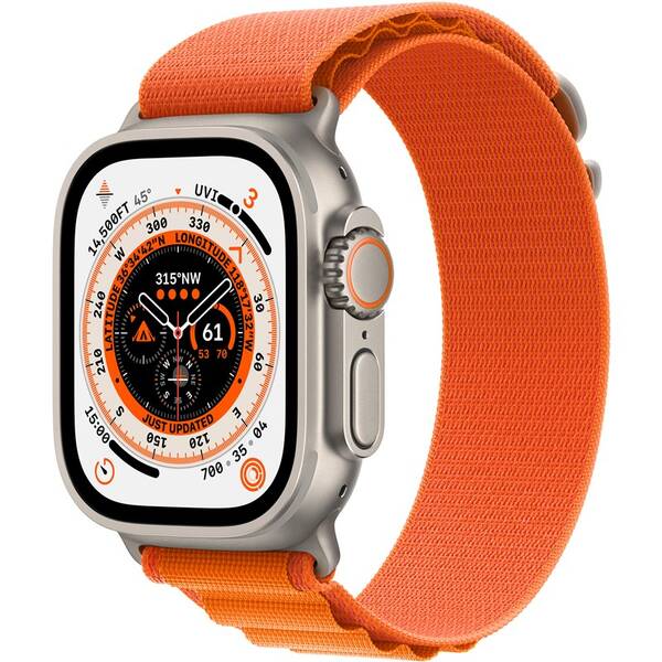 Chytré hodinky Apple GPS + Cellular, 49mm pouzdro z titanu - oranžový alpský tah- L 

