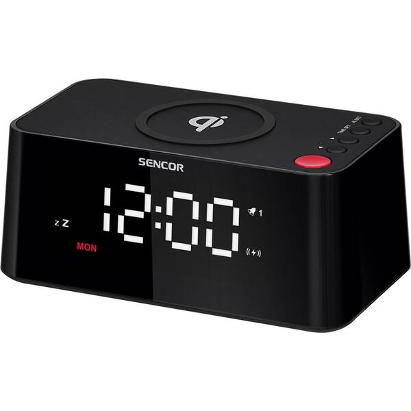 Budík Sencor SDC 7600 Qi černý

