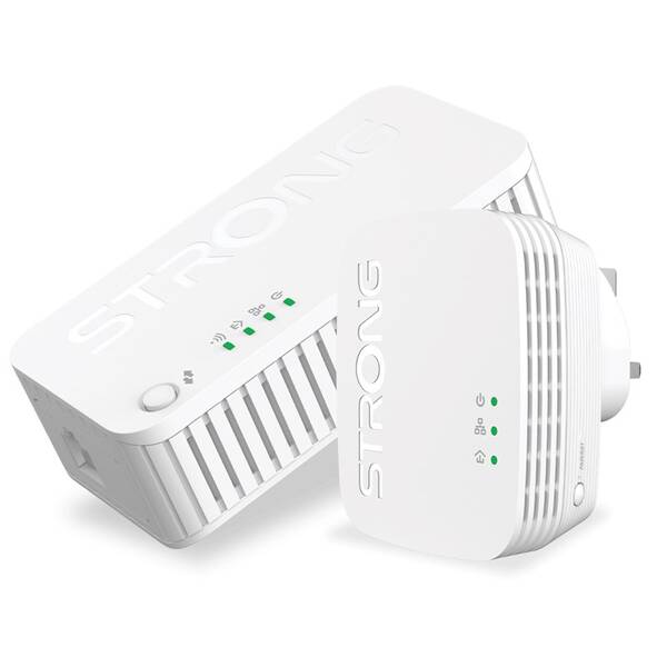 Síťový rozvod LAN po 230V Strong Wi-Fi 1000 DUO MINI, 2 jednotky bílý


