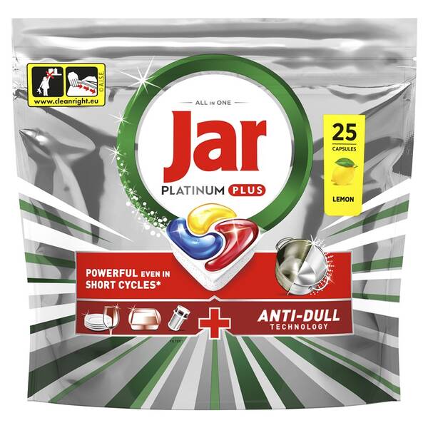 Kapsle do myčky Jar Platinum Plus Lemon (125 ks) 

