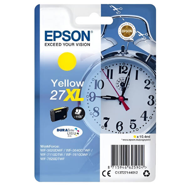 Inkoustová náplň Epson 27XL, 1100 stran žlutá

