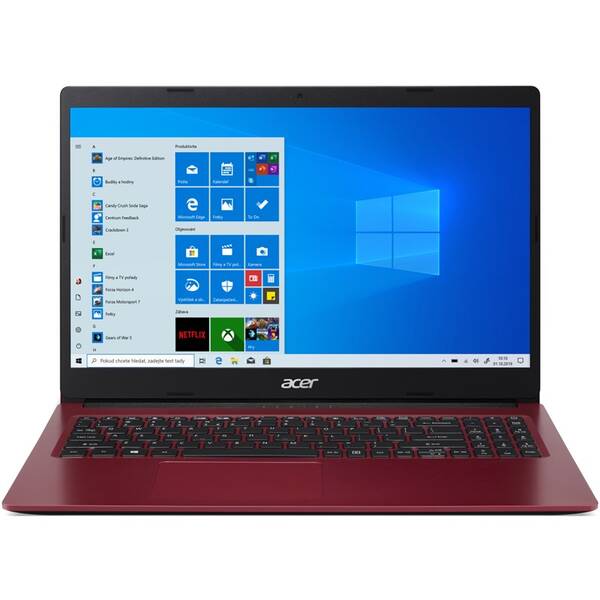 Notebook Acer 3 (A315-34-C43G) červený + Microsoft 365 pro jednotlivce červený

