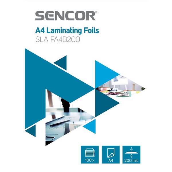 Laminovací fólie Sencor SLA FA4B200 A4, 200mic, 100ks 

