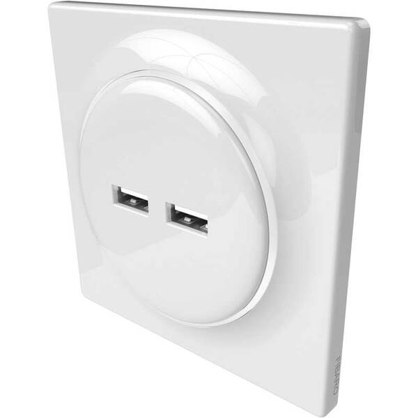 Zásuvka Fibaro Walli USB zásuvka bílá

