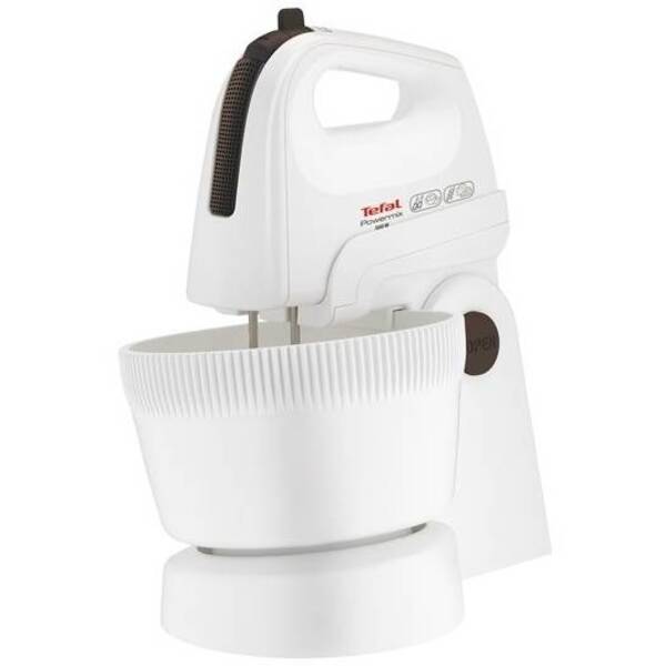 Ruční šlehač s mísou Tefal Powermix Met Mengkom HT615138 bílý

