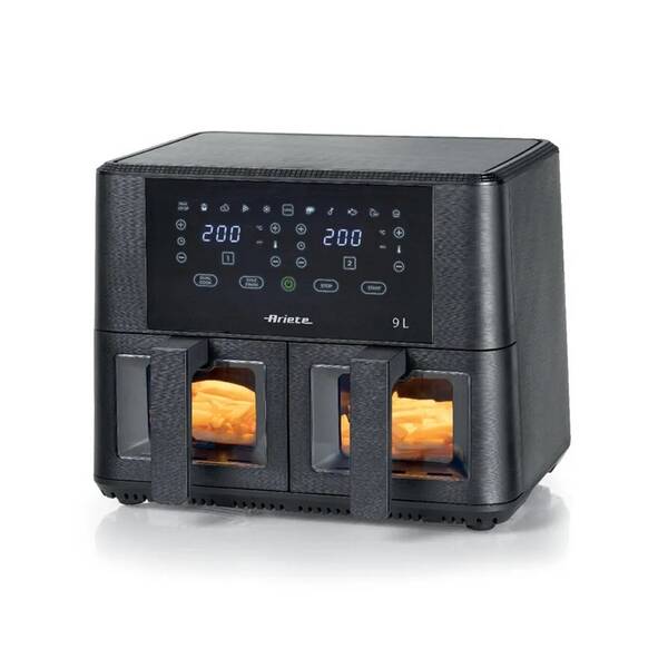 Fritéza horkovzdušná Ariete Air Fryer 4631 Double, 9 l černá

