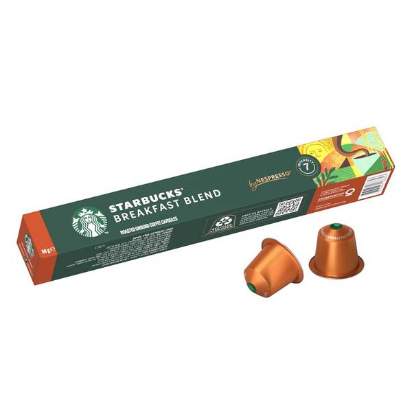 Kapsle pro espressa Starbucks Breakfast Blend by NESPRESSO® Medium Roast (10 ks) 

