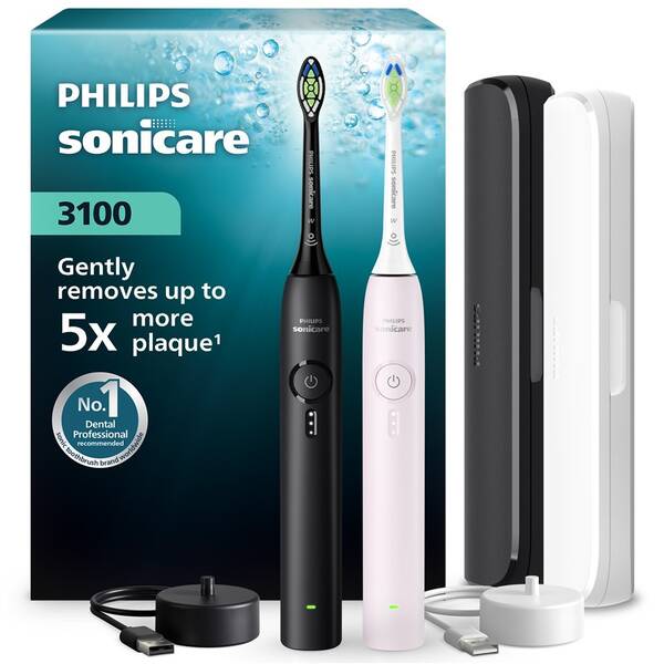 Set zubních kartáčků Philips HX4072/42 černý/růžový

