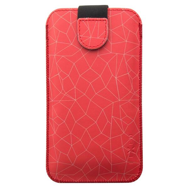 Pouzdro na mobil FIXED Soft Slim, 3XL - Red Mesh 

