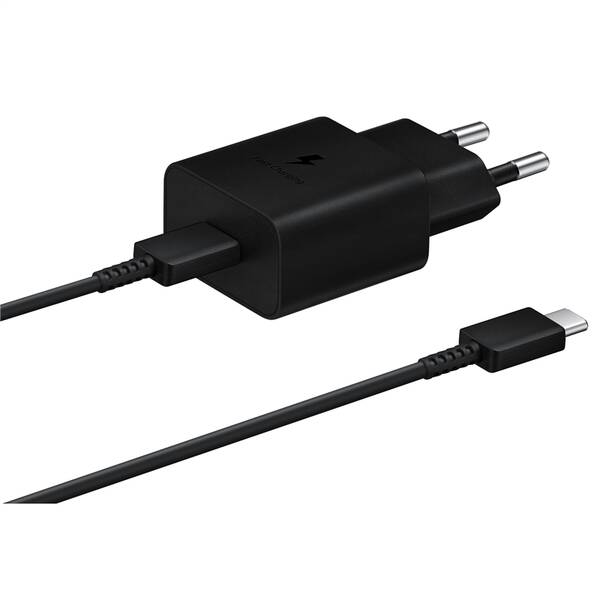 Nabíječka do sítě Samsung USB-C 15W + USB-C kabel černá

